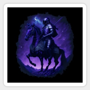 "Warrior of the Night: A Magical Warrior Embracing Splendor" Magnet